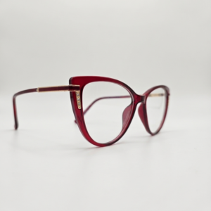 Monture optique rouge forme papillon