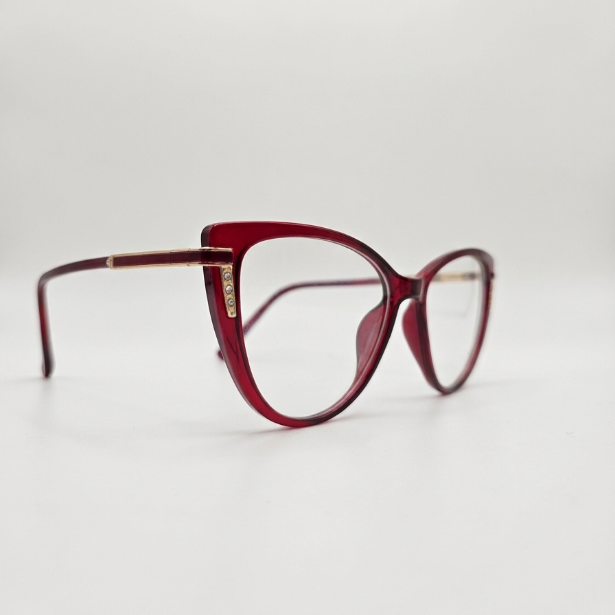 Monture optique rouge forme papillon