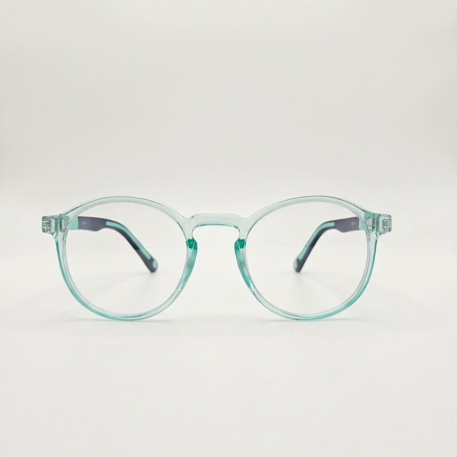Monture optique transparente vert menthe