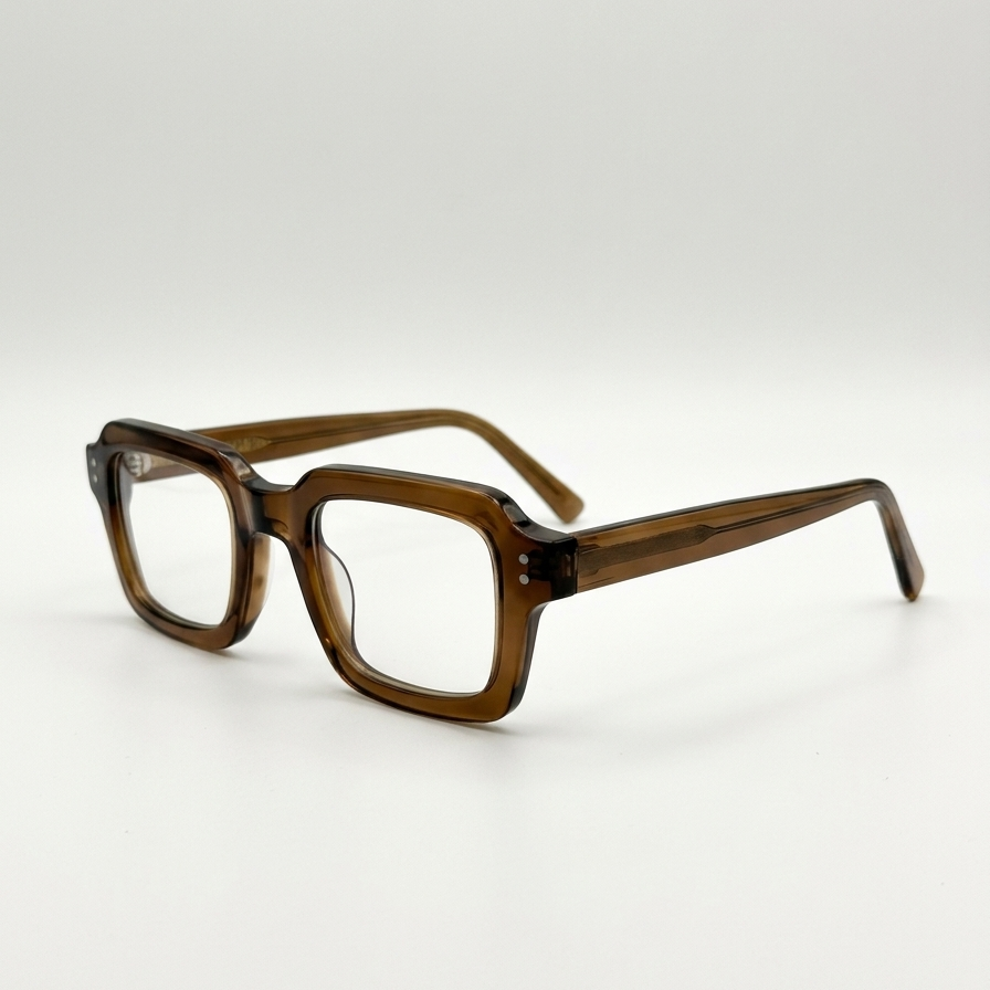 Monture optique écaille marron carrée