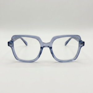 Monture clip-on bleu translucide