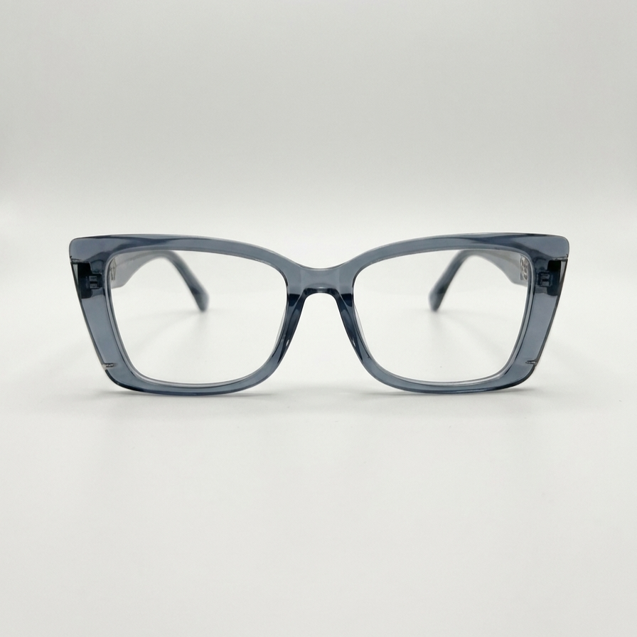 Monture optique bleue rectangulaire