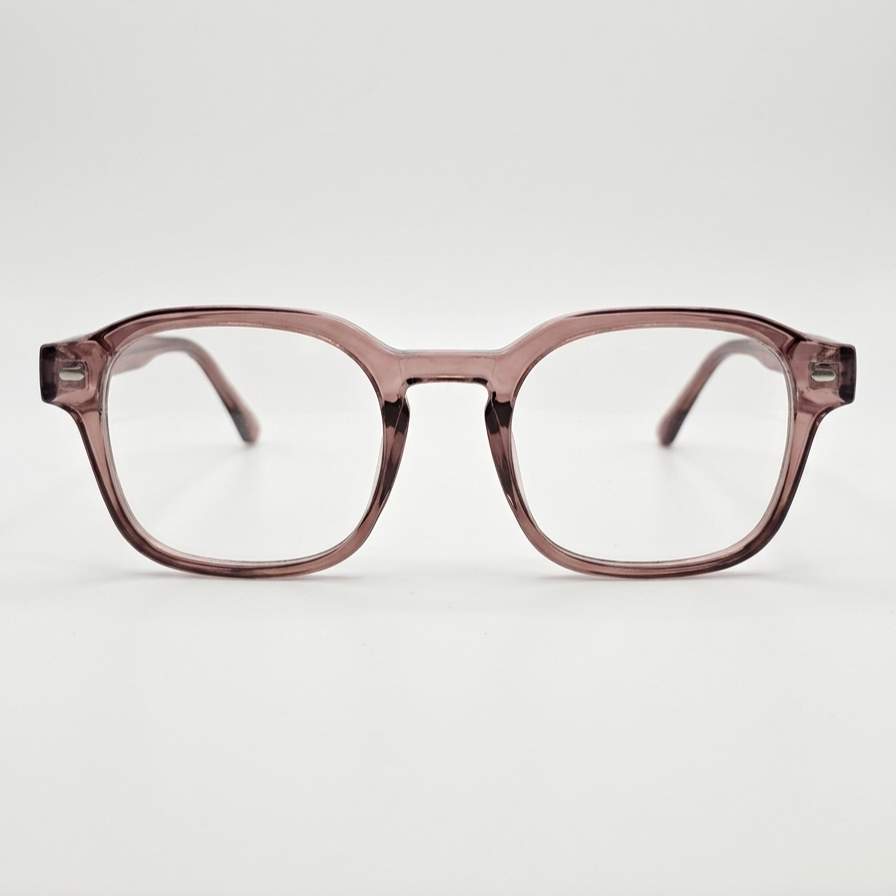 Monture optique rose translucide