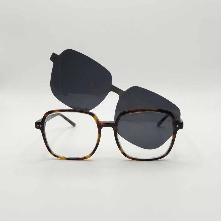 Monture optique écaille clip-on